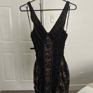 Arden B Black and Cream Lace Dress